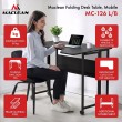 Maclean Folding Desk/Table, Black, Mobile, 100x73 cm, max. 50 kg, Angled, L-Shaped, MC-126 L/B