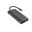 MULTIPORT ADAPTER NATEC FOWLER 2 V2 USB-C 8IN1 HUB - USB 3.0 3X, HDMI 4K, USB-C, RJ45, SD, MICRO SD