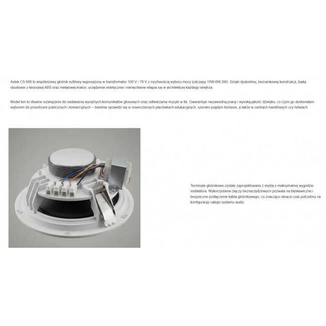 Ceiling speaker Avtek CS 606