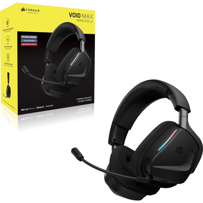 Corsair VOID v2 MAX WIRELESS Headset Head-band Gaming Bluetooth Black