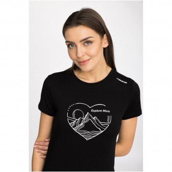 T-shirt damski VIKING Lenta Bamboo Light Lady czarny XL