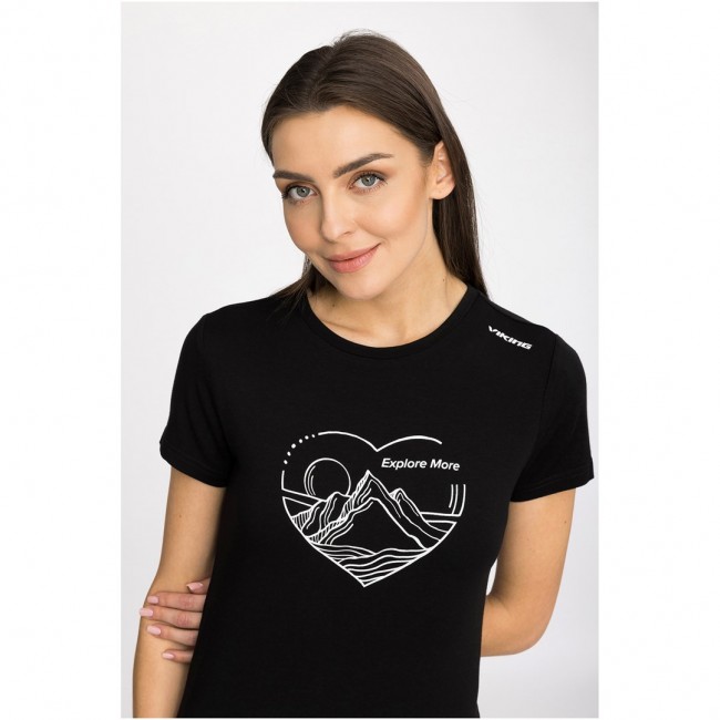 T-shirt damski VIKING Lenta Bamboo Light Lady czarny XL