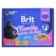 BRIT Cat Pouches Family Plate - wet cat food - 12 x 100g