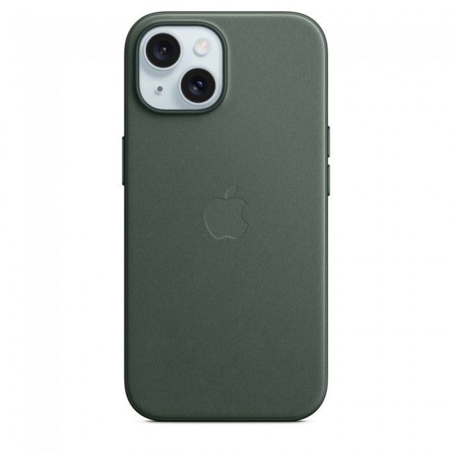 Apple iPhone 15 FineWoven Case with MagSafe - Evergreen Apple iPhone 15 FineWoven Case with MagSafe - Evergreen