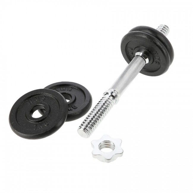 Threaded barbell HMS SG01 7 kg 4 plates Threaded barbell HMS SG01 7 kg 4 plates