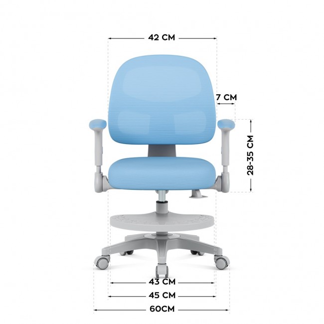 Junior 5.0 Blue swivel chair