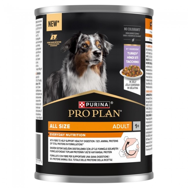 PURINA Pro Plan Everyday nutrition All size Adult Turkey in jelly - wet dog food - 400g PURINA Pro Plan Everyday nutrition All size Adult Turkey in jelly - wet dog food - 400g