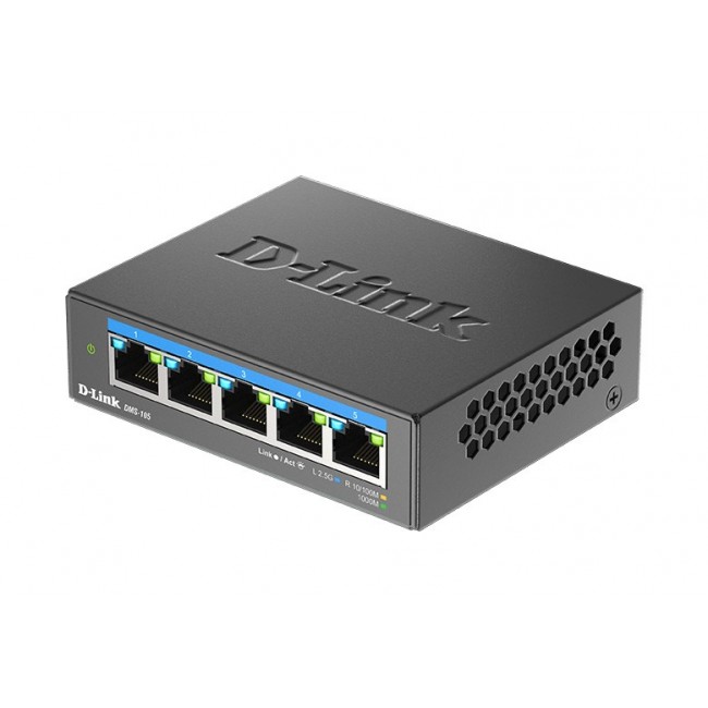 D-Link 5-Port 2.5G Multi-Gigabit Desktop Switch D-Link 5-Port 2.5G Multi-Gigabit Desktop Switch