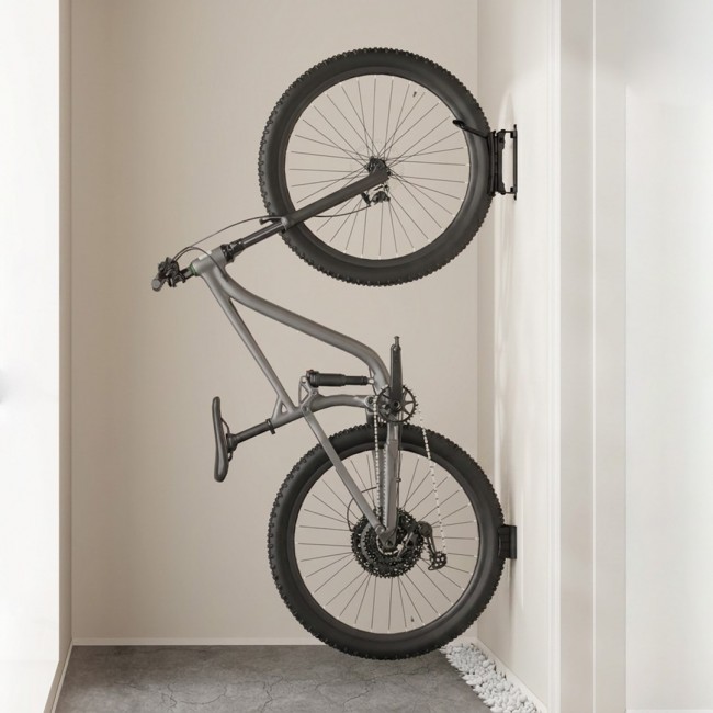 Maclean Wall-Mounted Bike Rack / Hanger, max. load 35 kg, adjustable tilt angle, steel, MC-171