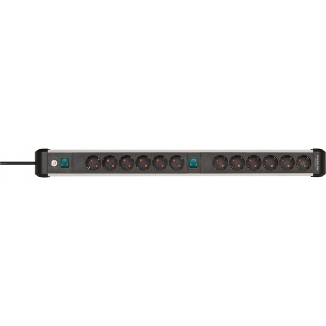 Power strip with switch Silver-Black Power strip with switch Silver-Black