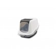 SAVIC Nestor White-Black - Covered Cat Litter Box - 56x39x38.5 cm - 1 pc