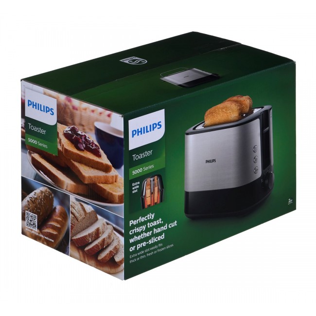 Philips Viva Collection HD2637/90 toaster 2 slice(s) Black, Stainless steel Philips Viva Collection HD2637/90 toaster 2 slice(s) Black, Stainless steel