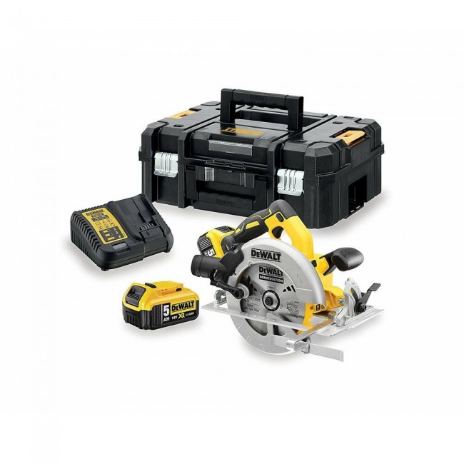 DeWALT DCS570P2-QW portable circular saw 18.4 cm Silver, Yellow 5500 RPM DeWALT DCS570P2-QW portable circular saw 18.4 cm Silver, Yellow 5500 RPM