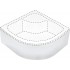 Shower tray cover semicircular 80x80 cm