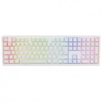 Ducky Zero 6108 Pure White Wireless Gaming Tastatur - MX2A Speed-Silver (US)
