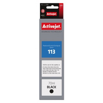 Activejet AE-113Bk Ink Bottle (Replacement Epson 113 C13T06B140 Supreme 70ml Black)