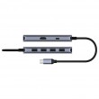 Cudy UH500 laptop dock/port replicator USB 3.2 Gen 1 (3.1 Gen 1) Type-C Grey, Silver