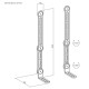Maclean universal VESA mount for soundbar, 15kg max, MC-334 Maclean universal VESA mount for soundbar, 15kg max, MC-334