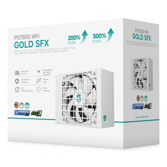 Gamer Storm PS750G WH power supply unit 750 W 20+4 pin ATX ATX White Gamer Storm PS750G WH power supply unit 750 W 20+4 pin ATX ATX White