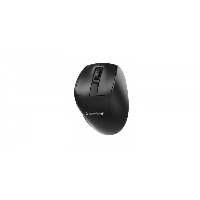 Gembird MUSW3-9B-01 Triple-mode wireless ergonomic mouse (2.4G + BT + USB), 2400 DPI, 9-button, black