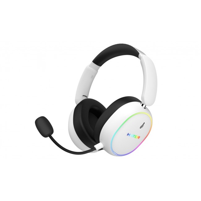 HATOR Phoenix 2 Wireless Headset Wired & Wireless Head-band Gaming USB Type-C / USB Type-A Bluetooth White HATOR Phoenix 2 Wireless Headset Wired & Wireless Head-band Gaming USB Type-C / USB Type-A Bluetooth White