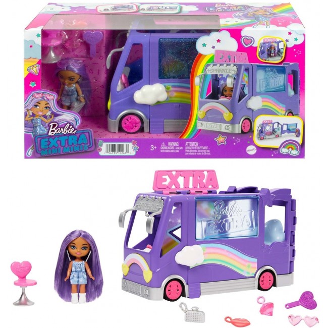 Barbie Extra Concert Minibus + Mini Minis Doll Set HKF84