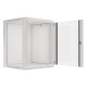 Lanberg wall-mounted installation rack cabinet 19'' 15U 600x600mm gray (glass door)