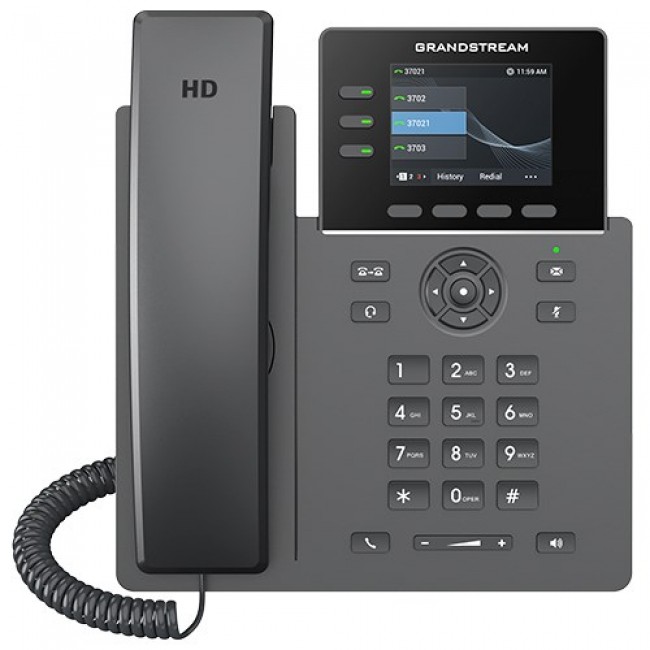 Grandstream Networks GRP2611G IP phone Black 3 lines TFT