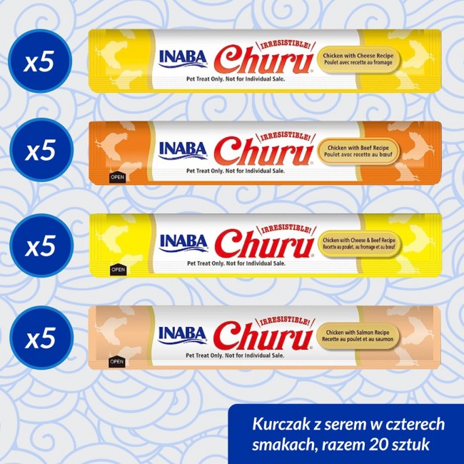 INABA Churu Variety box Chicken and beef - cat treats - 20 x 14g INABA Churu Variety box Chicken and beef - cat treats - 20 x 14g