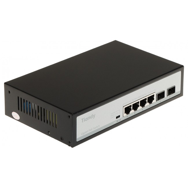 SWITCH POE TC-P3S06 SPEC:H/0402/AT/60 4-PORTOWY SFP TIANDY