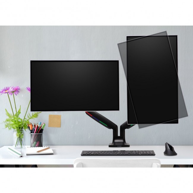 Kensington SmartFit One-Touch Height-Adjustable Dual Monitor Arm Kensington SmartFit One-Touch Height-Adjustable Dual Monitor Arm