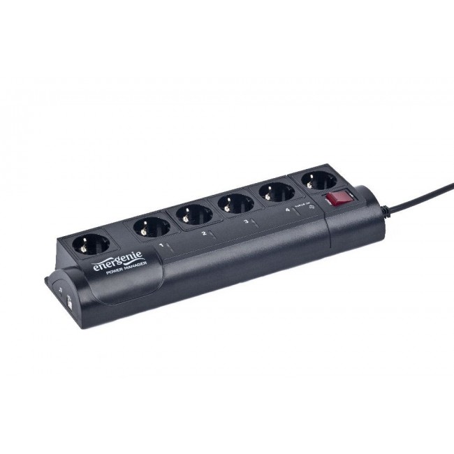 EnerGenie EG-PMS2 surge protector Black 6 AC outlet(s) 220 230 EnerGenie EG-PMS2 surge protector Black 6 AC outlet(s) 220 230