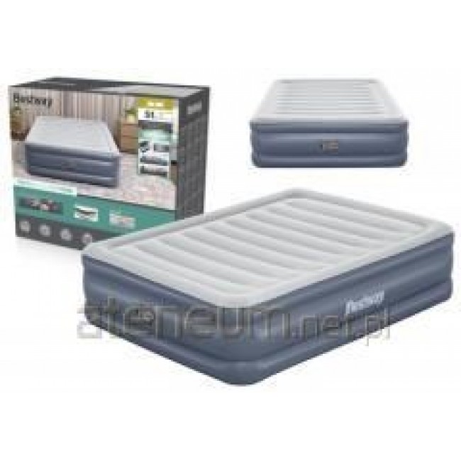 Bestway Tritech Air Mattress Queen with Built-in AC Pump and Antimicrobial Coating 2.03 m x 1.52 m x 51 cm