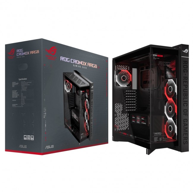 ASUS ROG CRONOX GR801 CURVE TG ARGB BLACK Midi Tower
