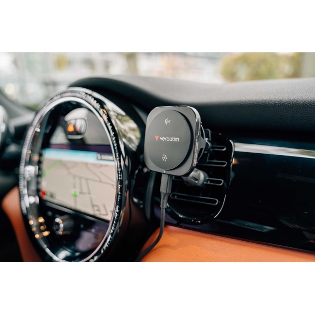 Verbatim Charge 'n' Drive Qi2 Magnetic Wireless Car Charger