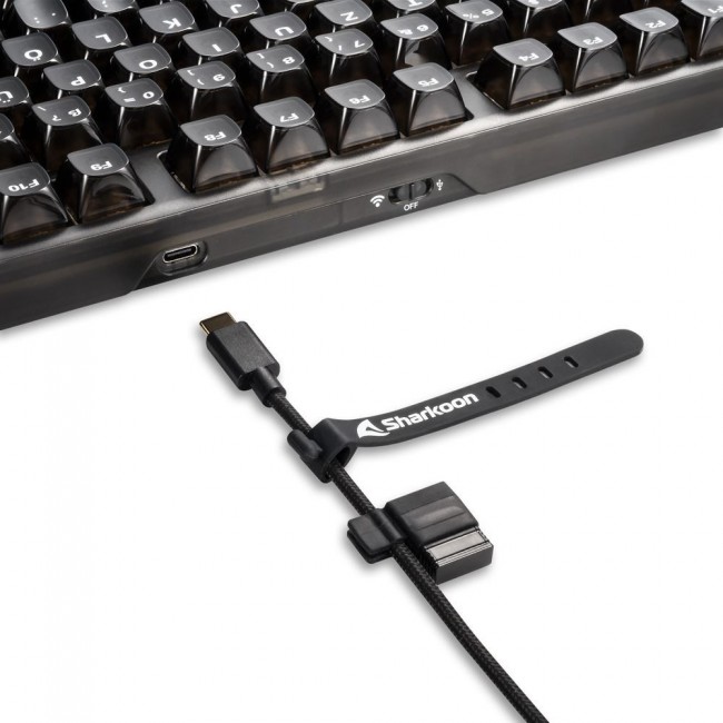 Sharkoon SGK70W keyboard Gaming USB QWERTZ German Black