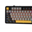 F108 Gray+Orange+Deep Gray Gasket Keyboard with Volcano RGB Switches AULA