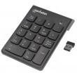 Manhattan Numeric Keypad, Wireless (2.4GHz), USB-A Micro Receiver, 18 Full Size Keys, Black, Membrane Key Switches, Auto Power Management, Range 10m, AAA Battery (included), Windows and Mac, Three Year Warranty