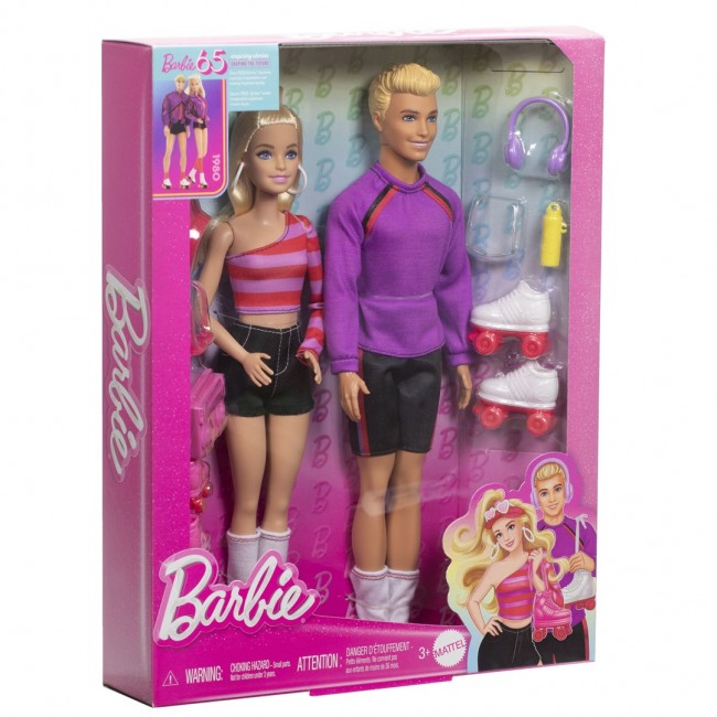 Barbie Fashionistas 2 Doll & 6 Accessories Set, Roller-Skating Theme, 65th Anniversary Barbie Fashionistas 2 Doll & 6 Accessories Set, Roller-Skating Theme, 65th Anniversary