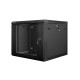 Lanberg wall-mounted installation rack cabinet 19'' 9U 600x600mm black (glass door) Lanberg wall-mounted installation rack cabinet 19'' 9U 600x600mm black (glass door)