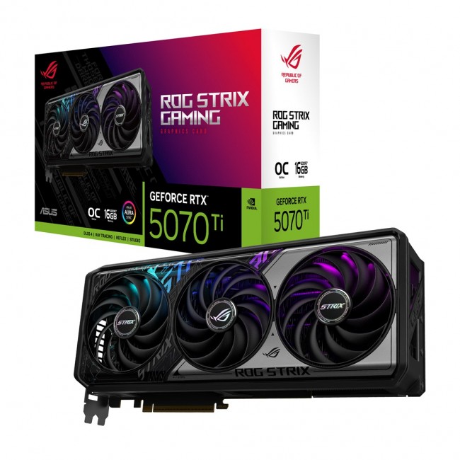 ASUS ROG -STRIX-RTX5070TI-O16G-GAMING NVIDIA GeForce RTX 5070 Ti 16 GB GDDR7 ASUS ROG -STRIX-RTX5070TI-O16G-GAMING NVIDIA GeForce RTX 5070 Ti 16 GB GDDR7