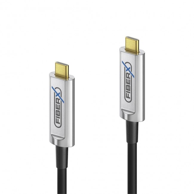 FiberX FX-I600-010 USB cable USB 3.2 Gen 1 (3.1 Gen 1) 10 m USB C 10 Gbit/s 4.5 W Black, Silver