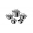 Set of 5 Zwilling Quadro pots