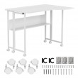 Maclean Folding Desk/Table, White, Mobile, 100x73 cm, max. 50 kg, Corner, L-Shaped, MC-126 L/W