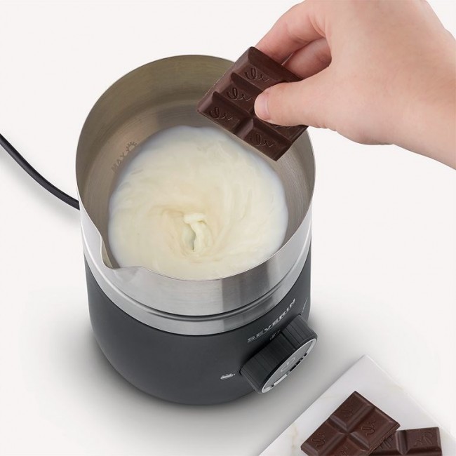 Severin SM 3585 milk frother/warmer Automatic milk frother/warmer Black, Silver