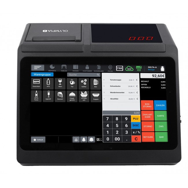 Olympia T110 cash register Direct thermal 100000 PLUs LED