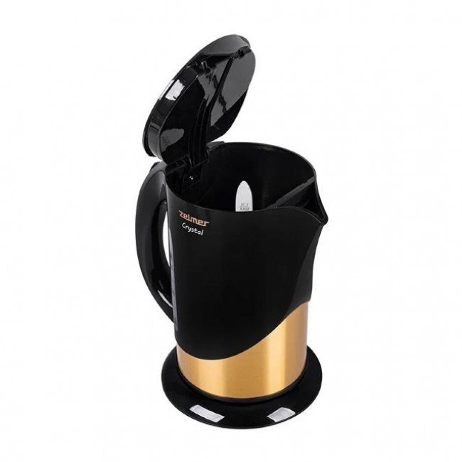 Zelmer ZCK7630 Crystal Gold 1.7-litre 2200W electric kettle, black and gold Zelmer ZCK7630 Crystal Gold 1.7-litre 2200W electric kettle, black and gold