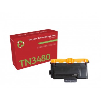 Everyday Mono Remanufactured Toner by Xerox compatible with Brother TN3480, High capacity