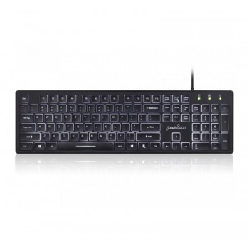 Klawiatura przewodowa Perixx PERIBOARD-317 pod wietlana, czarna