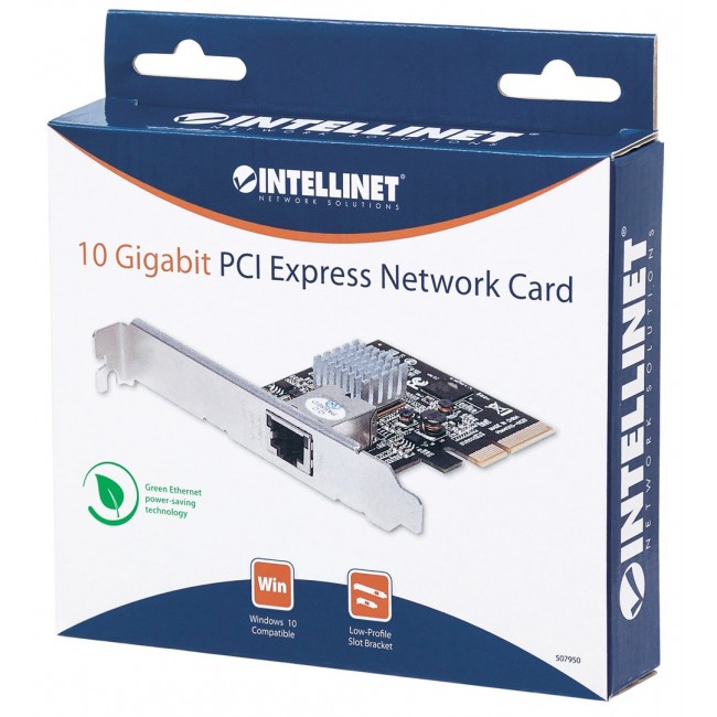 Intellinet 10 Gigabit PCI Express Network Card, 10GBASE-T, 5GBASE-T, 2.5GBASE-T, 1-Port PCI Express 2.0 Intellinet 10 Gigabit PCI Express Network Card, 10GBASE-T, 5GBASE-T, 2.5GBASE-T, 1-Port PCI Express 2.0